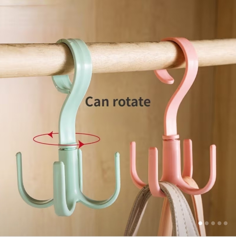 Rotating Hanging 4 Hook Organizer - Light Pink New In Package - Picture 4 of 9